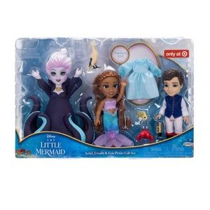 Disney the little mermaid Ariel, Ursula & Eric 6” petite doll gift set